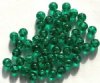 50 8mm Emerald Crackle Glass Beads